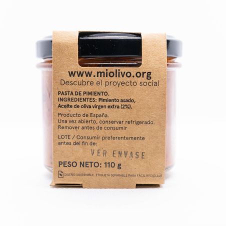 Paté de pimiento asado en AOVE 110 g | Producto solidario