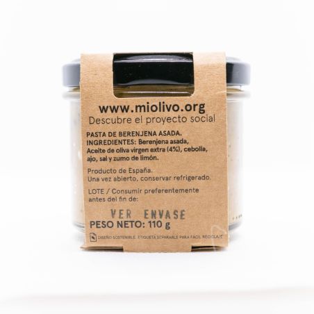 Paté de berenjena asada en AOVE 110 g | Producto solidario