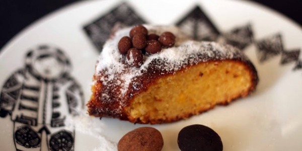 Pastel de almendra y mandarina