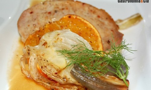 Lomo al horno con hinojo y naranja